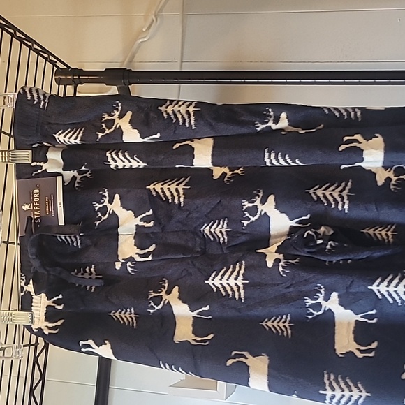 White and Blue Reindeer Patterned Pajamma Pants - Picture 1 of 3